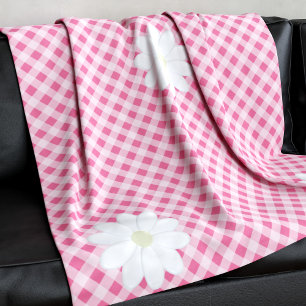 Cobertor De Velo Foguete de Gingham Daisy Fleece, no Picnic de ver