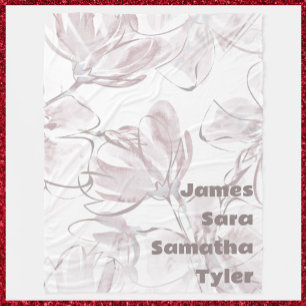 Cobertor De Velo Folga de Membros da Família Floral de Cor Neutra b