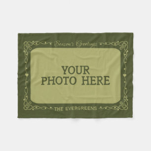 Cobertor De Velo Folga Personalizada de Foto e Nome de Saudações da