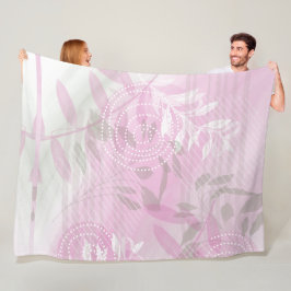 Cobertor De Velo Folha Botânica Abstrata Rosa Moderna