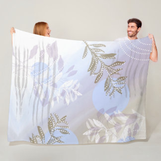 Cobertor De Velo Folha Botânica Abstrato Moderna