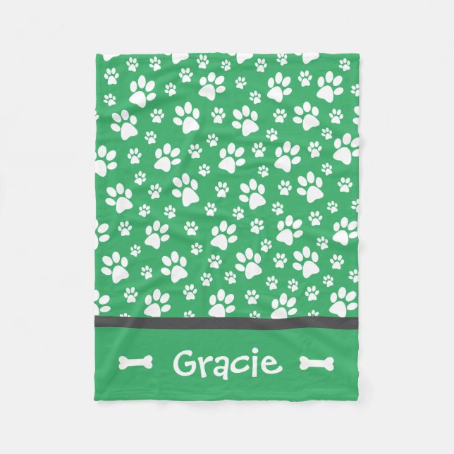 Cobertor De Velo Folha de Cachorro de Impressão Personalizada (Frente)