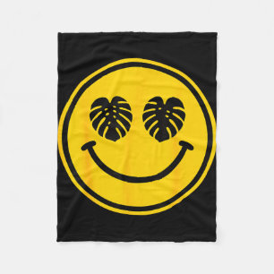 Cobertor De Velo Folha de Monstera sorriso praia tropical verão oce