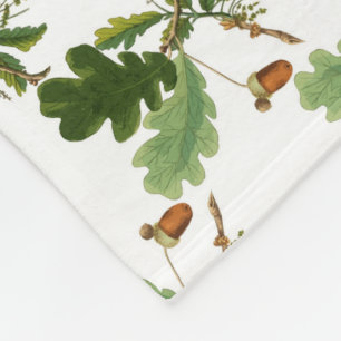Cobertor De Velo Folha de Oak Elegante e Acorn Fleece Blanket
