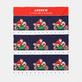 Cobertor De Velo Folha de Presente de Feriado de Motocicleta Person