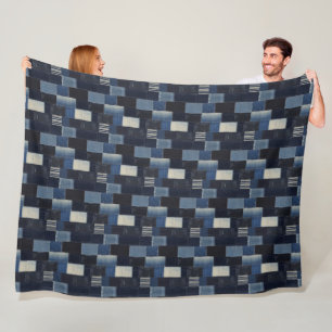 Cobertor De Velo Folha de Tecido Denim Gráfico n.o 14