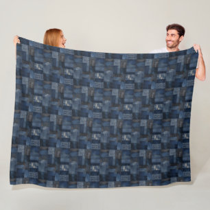 Cobertor De Velo Folha de Tecido Denim Gráfico n.o 17