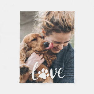Cobertor De Velo Folha Personalizada Amor Impressão Cão Cachorro Ca