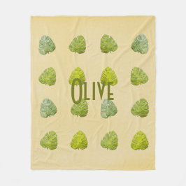 Cobertor De Velo Folha Tropical Verde Orgânica