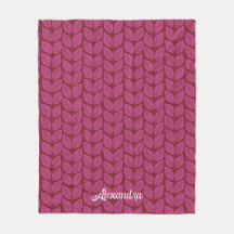 Folhagem de Folhagem Rosa e Vermelha, desenhada à