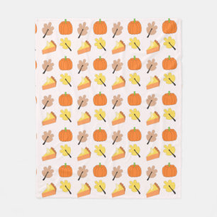 Cobertor De Velo Folhas bonitas de outono, padrão laranja de torta
