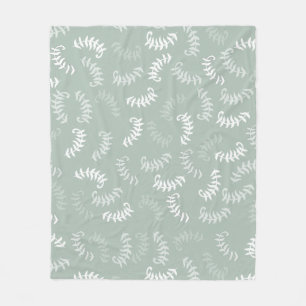 Cobertor De Velo Folhas Botânicas Verde Teal