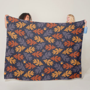 Cobertor De Velo Folhas de carvalho de outono e padrão de bolota (e