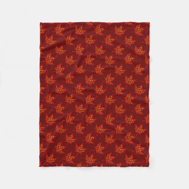 Cobertor De Velo Folhas de Fiery (Frente)