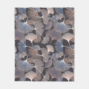 Cobertor De Velo Folhas de Ginkgo: padrão natural elegante.