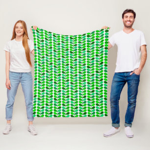 Cobertor De Velo Folhas de meio século Dinamarquesas, Emerald e Ver