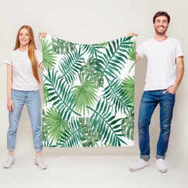 Cobertor De Velo Folhas de palma exóticas