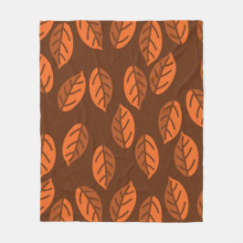 Cobertor De Velo Folhas marrons