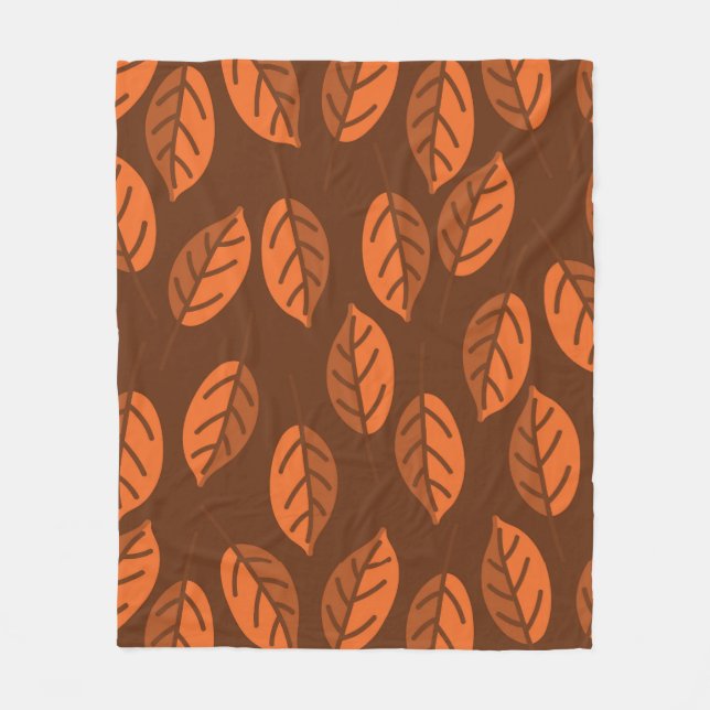 Cobertor De Velo Folhas marrons (Frente)
