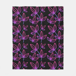 Cobertor De Velo Folhas Rosa Elegantes Modernas