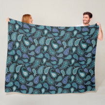 Folheto Azul-Teal Paisley Floral Flórida Folheto