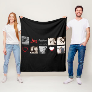 Cobertor De Velo Folheto da Colagem de Fotos - Amor/Casamento/Anive