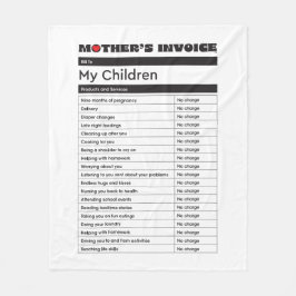 Cobertor De Velo Folheto da Fatura do Amor do dia de as mães - Pres