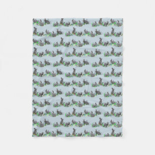 Cobertor De Velo Folheto de Bunny Meadow Fleece (Azul Claro)