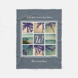 Cobertor De Velo Folheto de colagem personalizada com monograma