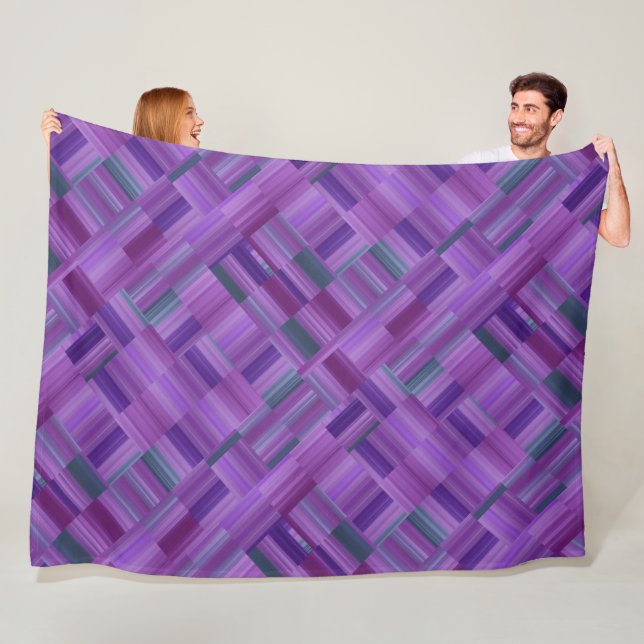 Cobertor De Velo Folheto de Design de Bloco Roxo (In Situ)