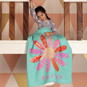 Cobertor De Velo Folheto de Folha em coloração de colagem com Nome