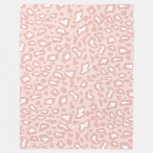 Cobertor De Velo Folheto de Folha-Leopardo Rosa Suave