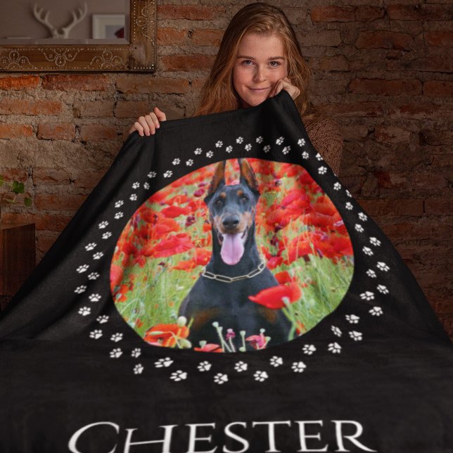 Cobertor De Velo Folheto de Foto do Cão - Presente Personalizado de (Criador carregado)