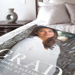 Cobertor De Velo Folheto de Foto do Formando Clássico Simples