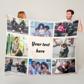 Cobertor De Velo Folheto de Foto Personalizado - Colagem Personaliz