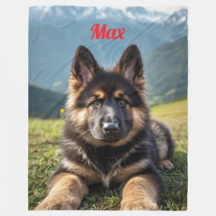 Cobertor De Velo Folheto de German shepherd Personalizado Bonito