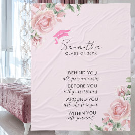 Cobertor De Velo Folheto de Graduação Rosa