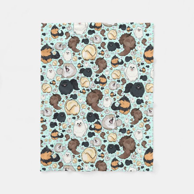 Cobertor De Velo Folheto de Lança Pomeraniana Cuja Gama É Pequena (Frente)