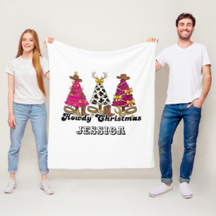 Cobertor De Velo Folheto de Natal de Howdy Personalizado