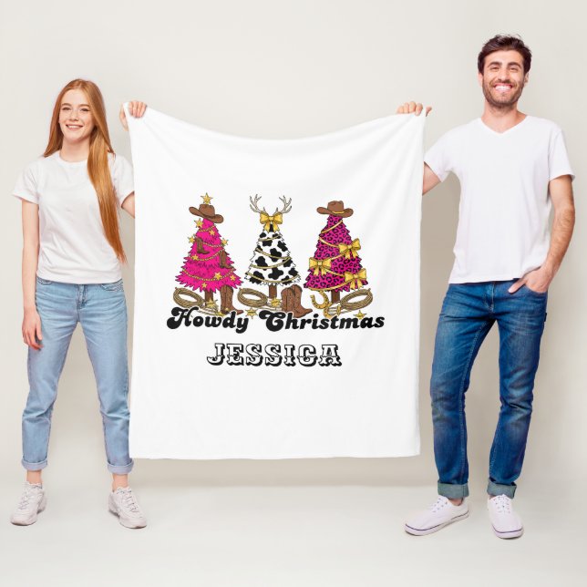 Cobertor De Velo Folheto de Natal de Howdy Personalizado (In Situ)