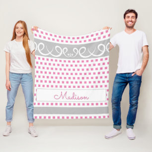 Cobertor De Velo Folheto de Peça Rosa Personalizado