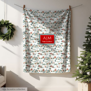 Cobertor De Velo Folheto de presente de Natal com cores aquáticas m