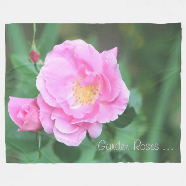 Cobertor De Velo Folheto de Rosa de Jardim Rosa (Frente (Horizontal))