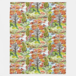 Cobertor De Velo Folheto do Gabinete Fox Woodland