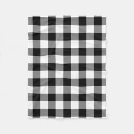 Cobertor De Velo Folheto do padrão Gingham preto e branco