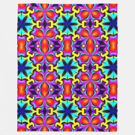 Cobertor De Velo Folheto do velo amarelo e vermelho padrão