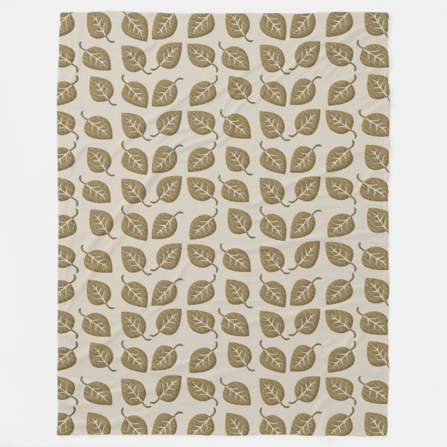 Cobertor De Velo Folheto Dourado de Folha Bonita (Frente)