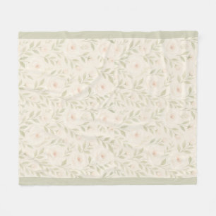 Cobertor De Velo Folheto Floral do Pastel Creamy - Mole e Elegante