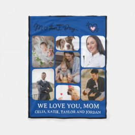 Cobertor De Velo Folheto personalizado de 7 fotos para mamãe
