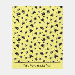 Cobertor De Velo Folheto personalizado de abelha para mãe - Anivers